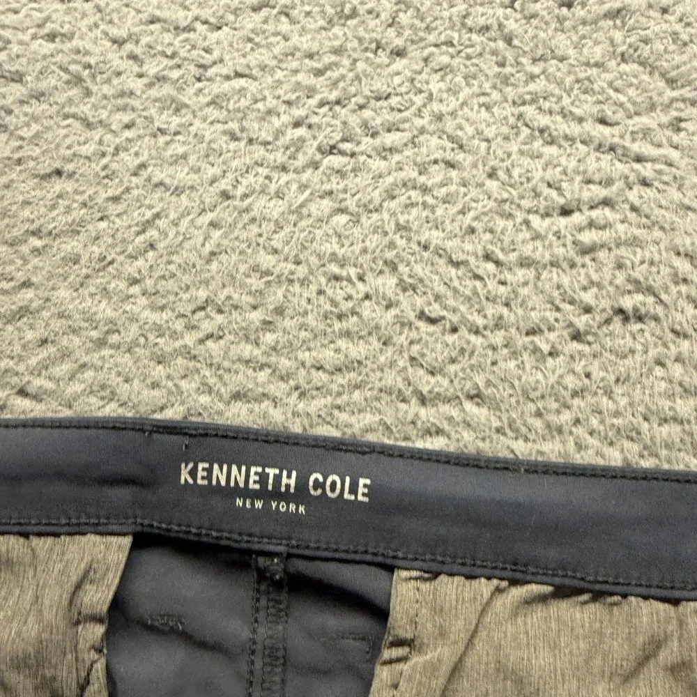 Kenneth Cole Pant Mens 34x32 Gray Nylon Khakis Straight Workwear Utility Stretch